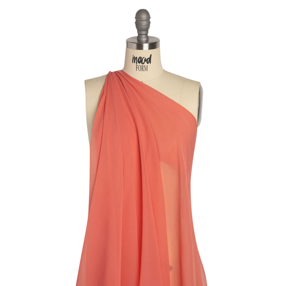 Crinkled Silk Chiffon - Coral - Premium Collection - Joann Fabrics