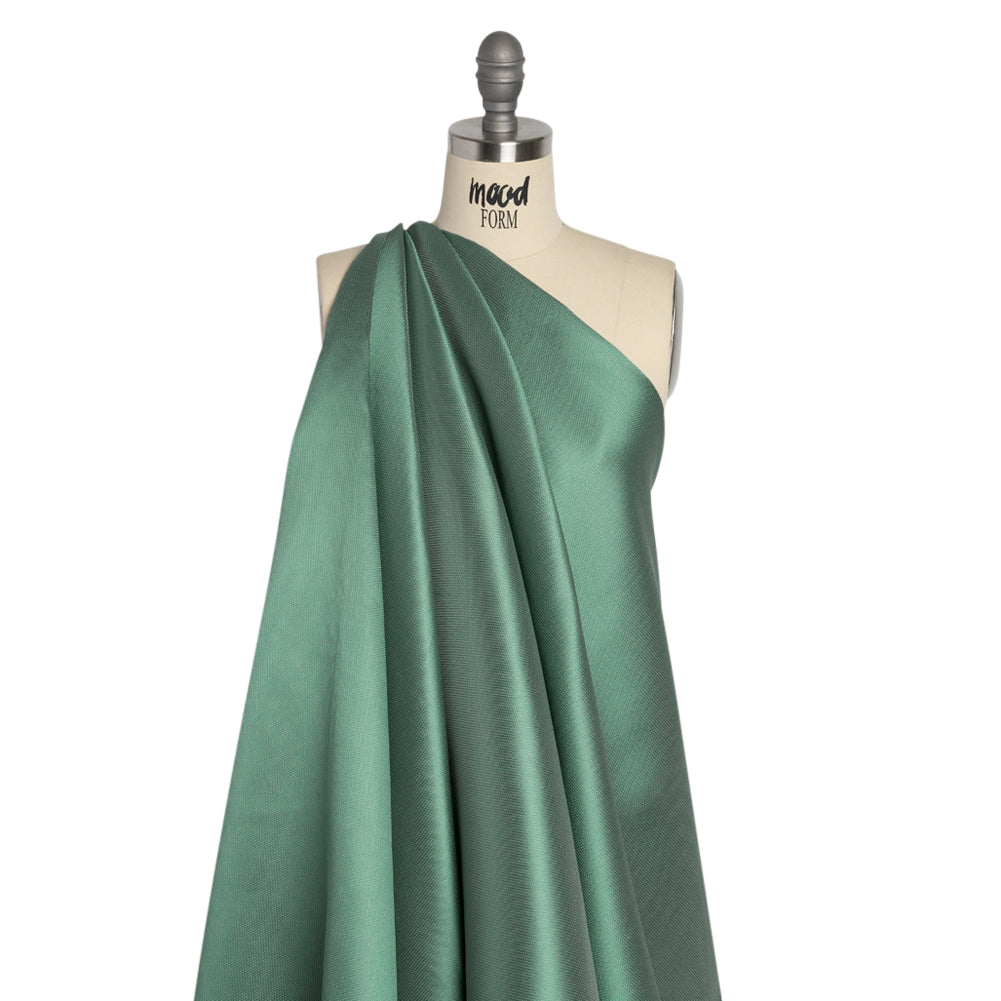Polyester and Silk Mikado Pique Made in Italy - Beryl Green - Premium Collection - Joann Fabrics
