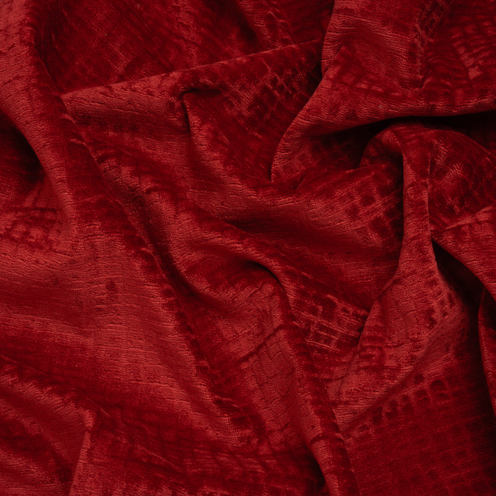 Polyester Upholstery Chenille - Scarlet Grid Texture - Carolina Collection - Joann Fabrics