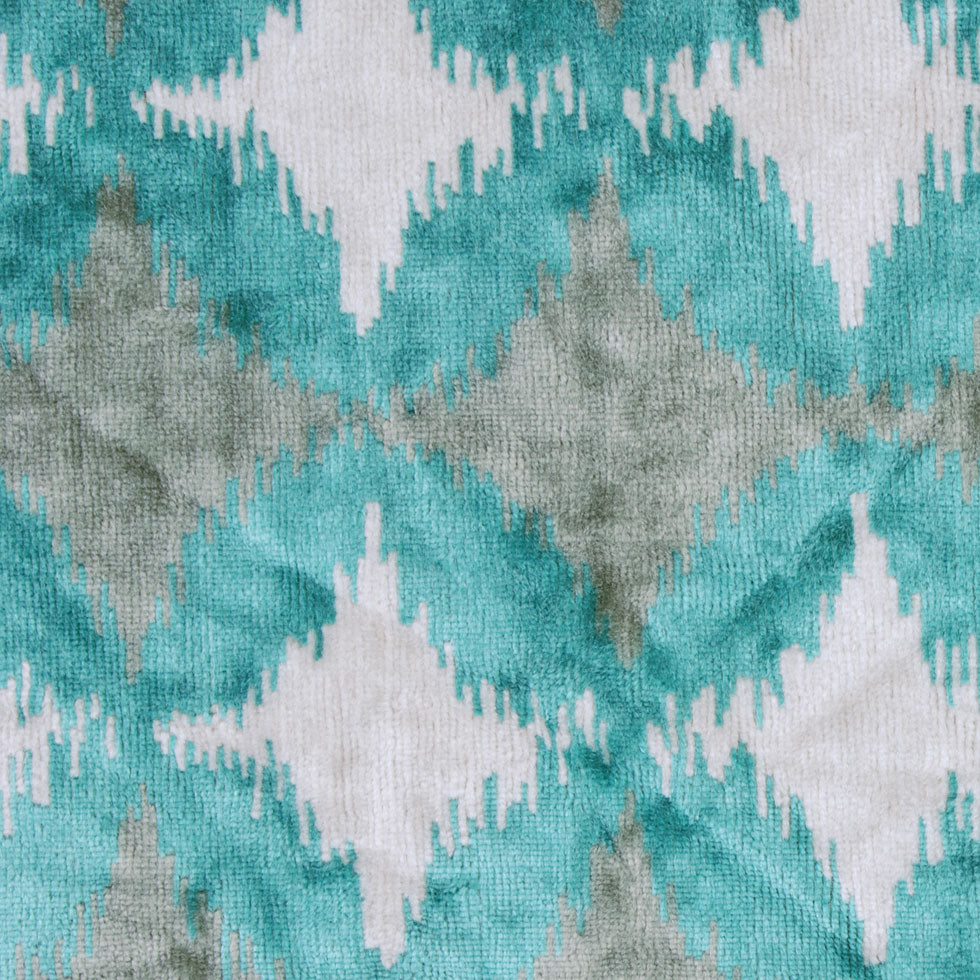 Teal Ikat Velvet - Joann Fabrics