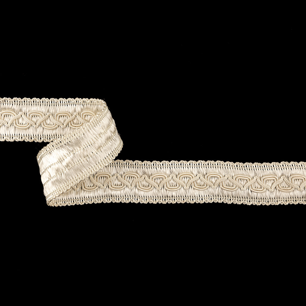 Buttercream Zig Zags and Waves Braided Trim - 1.25
