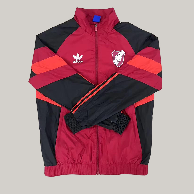 2025 River Plate Windbreaker Red Soccer Jersey 1:1 Thai Quality
