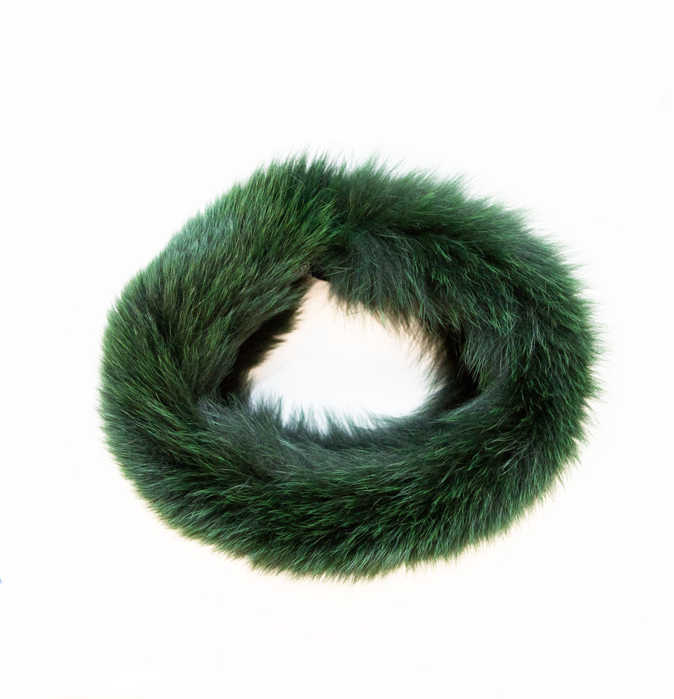 Hunter Green Fox Fur Headband or Scarf with VELCRO&reg; Closure - Joann Fabrics