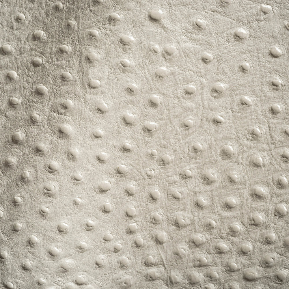 Shirley Italian Ivory Ostrich Embossed Semi-Aniline Top Grain Cow Leather Hide - Joann Fabrics