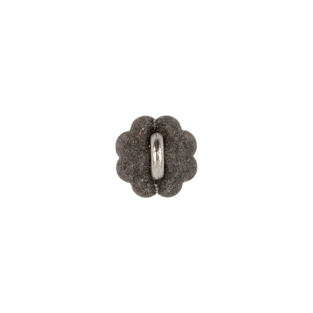 Italian Silver Oxidized Floral Shank Back Button - 18L/11.5mm - Joann Fabrics
