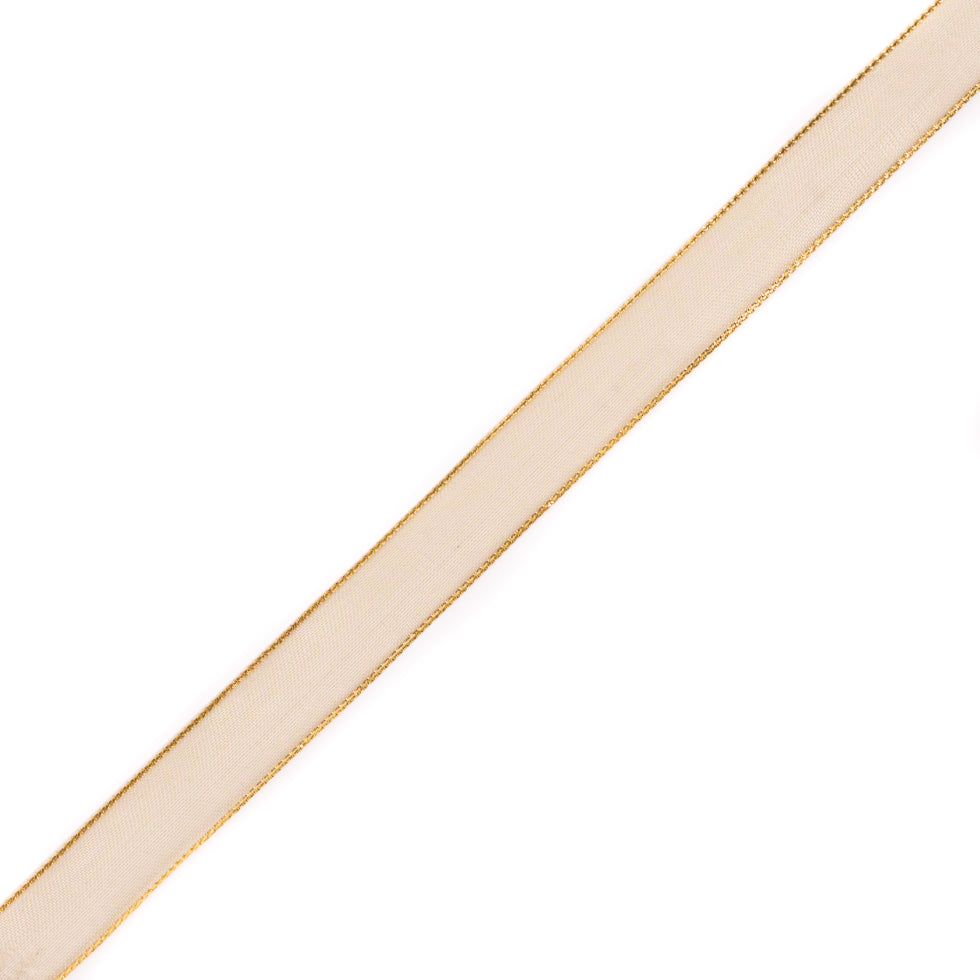 Gold Wire-Edge Ribbon - 0.75