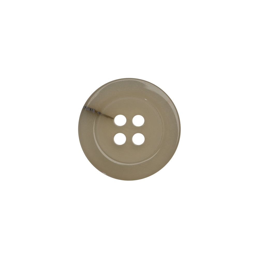 Plastic 4-Hole Button - 24L/15mm - Translucent Ivory with Gray Inclusion - Joann Fabrics