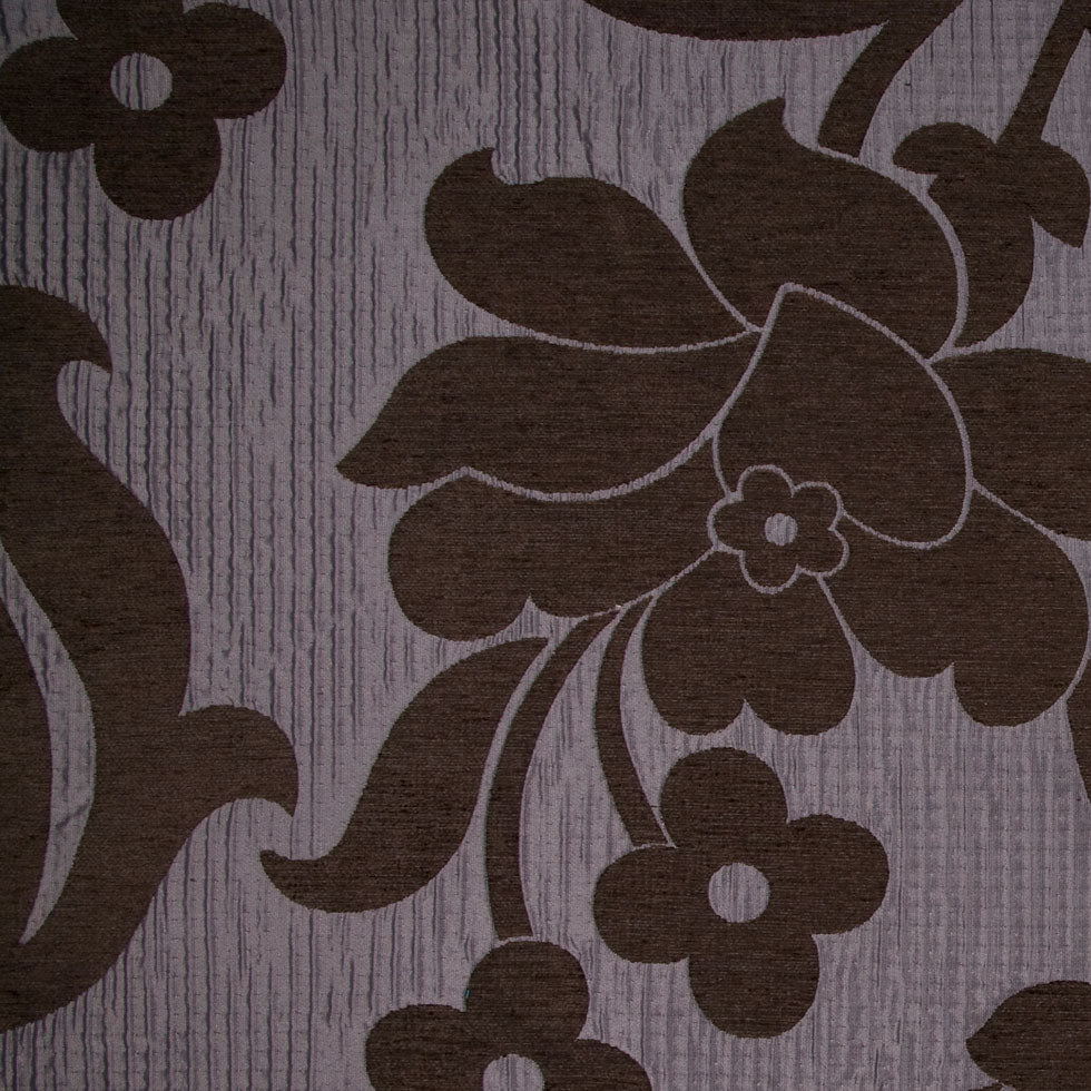 Heather Gray/Black-Brown Floral Brocade - Joann Fabrics