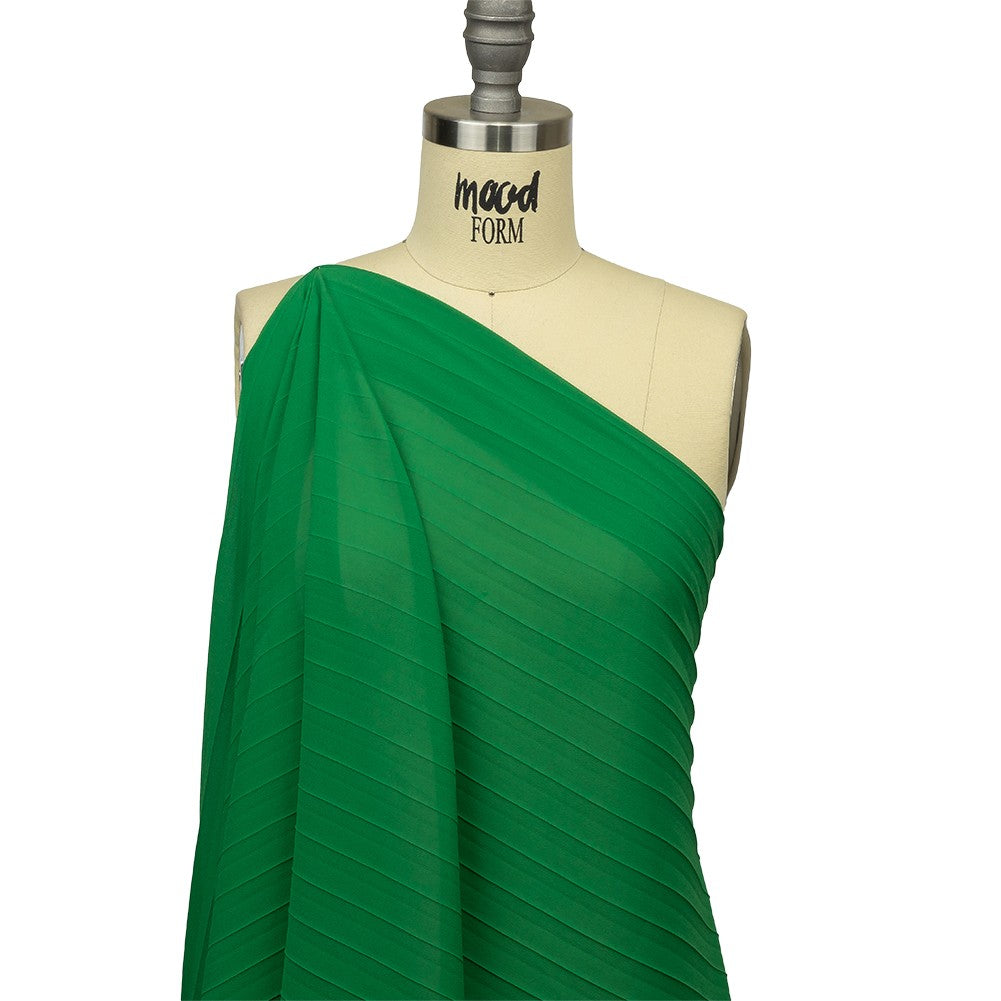 Accordion Pleated Chiffon - Kelly Green - Etereo Collection - Joann Fabrics
