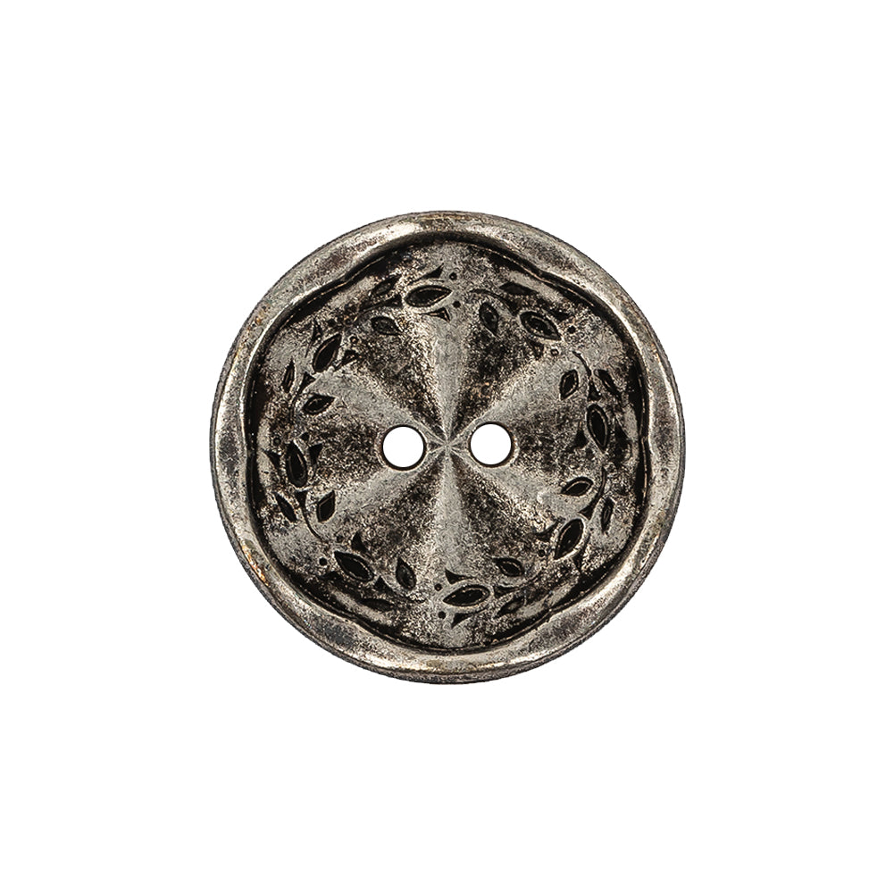 Italian Silver Floral Metal Button - 36L/23mm - Joann Fabrics