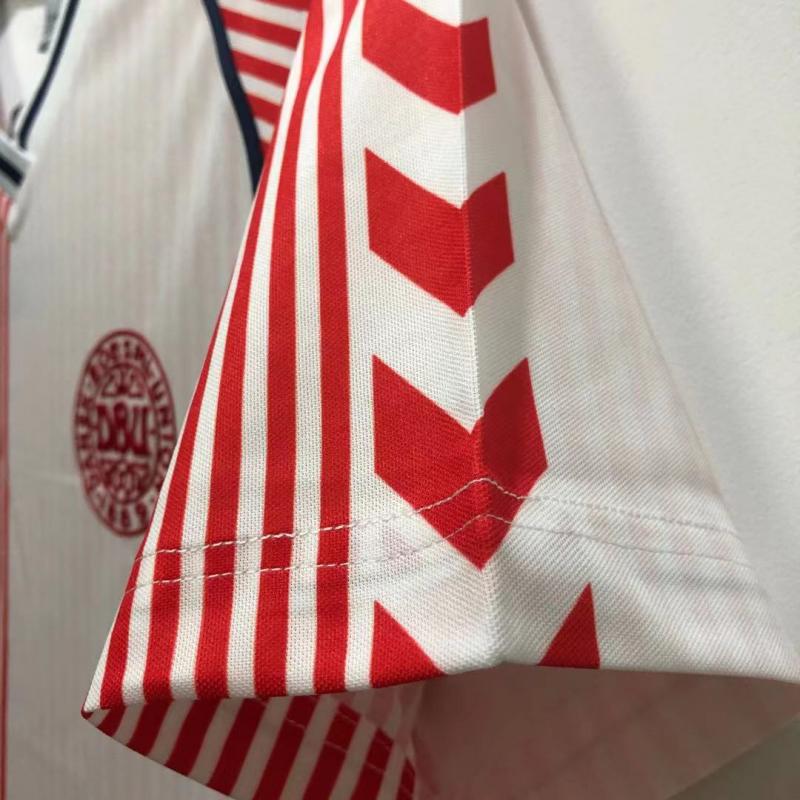 1986 Retro Denmark National Team Away Football Shirt 1:1 Thai Quality