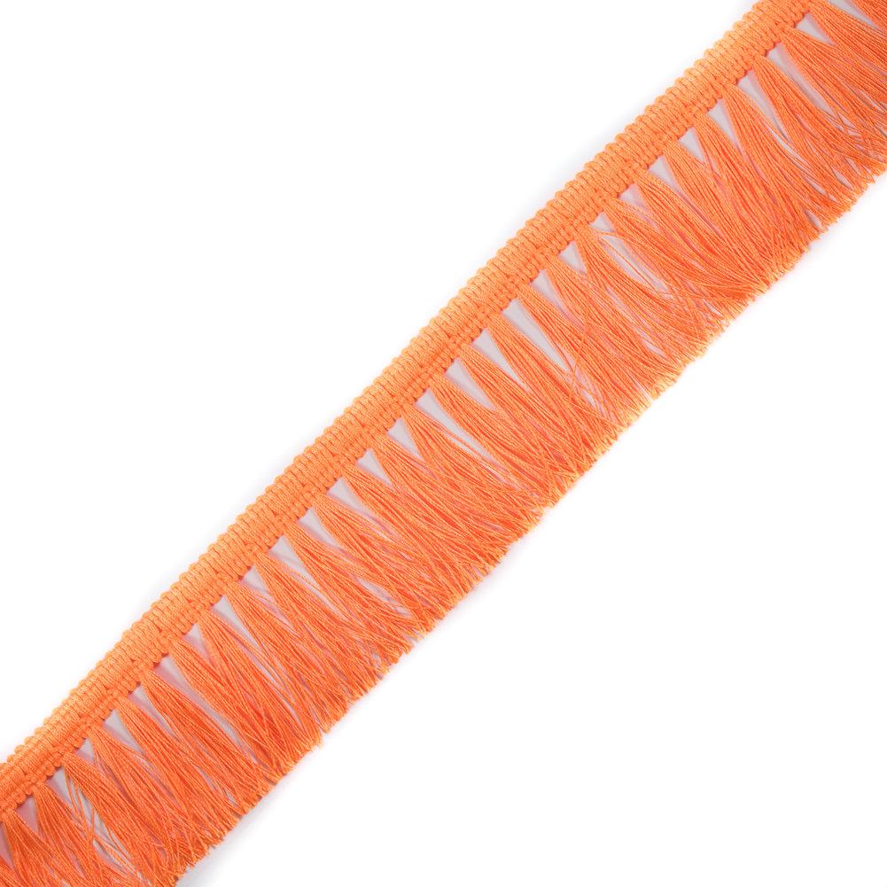 Italian Neon Orange Tassel Fringe - 2.5
