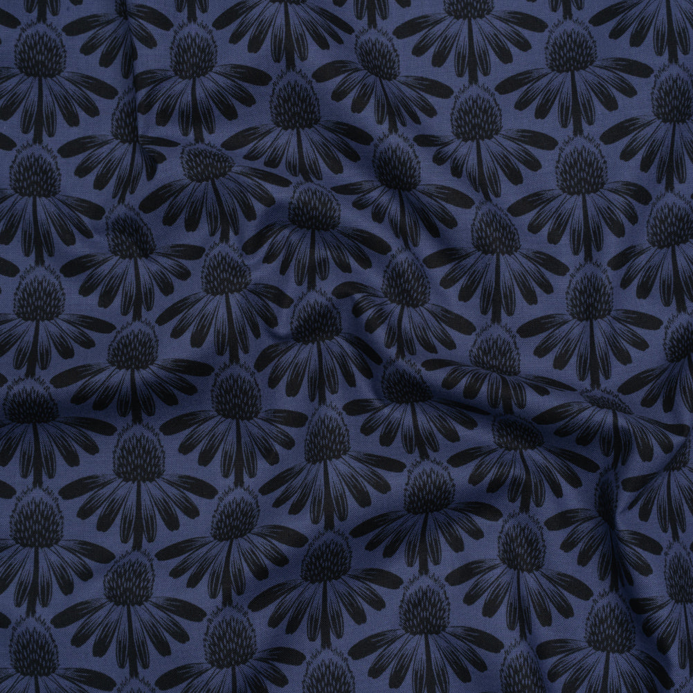 Printed Quilting Cotton by Anna Maria Textiles for Northcott - Night Coneflower Floral - Indelible Collection - Joann Fabrics