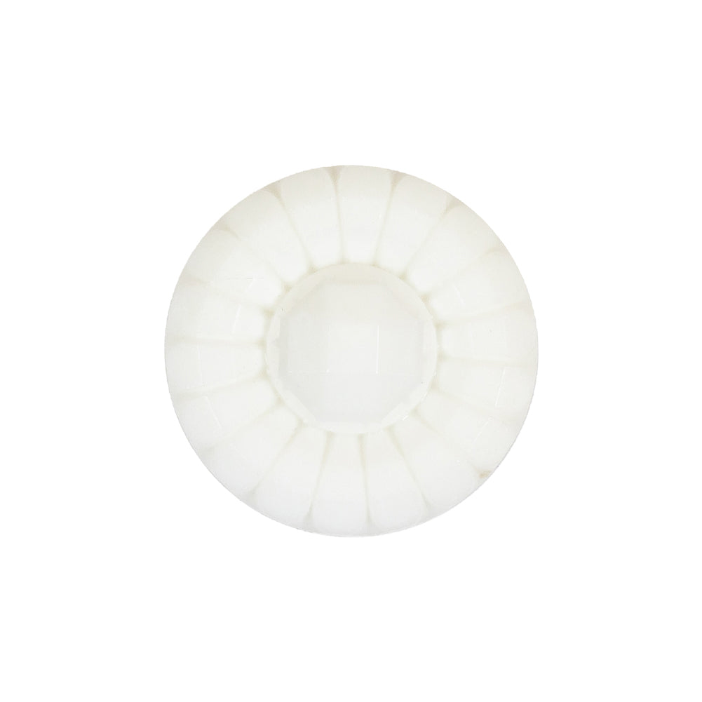 Italian White Faceted Center Floral Molded Shank Back Plastic Button - 36L/23mm - Joann Fabrics