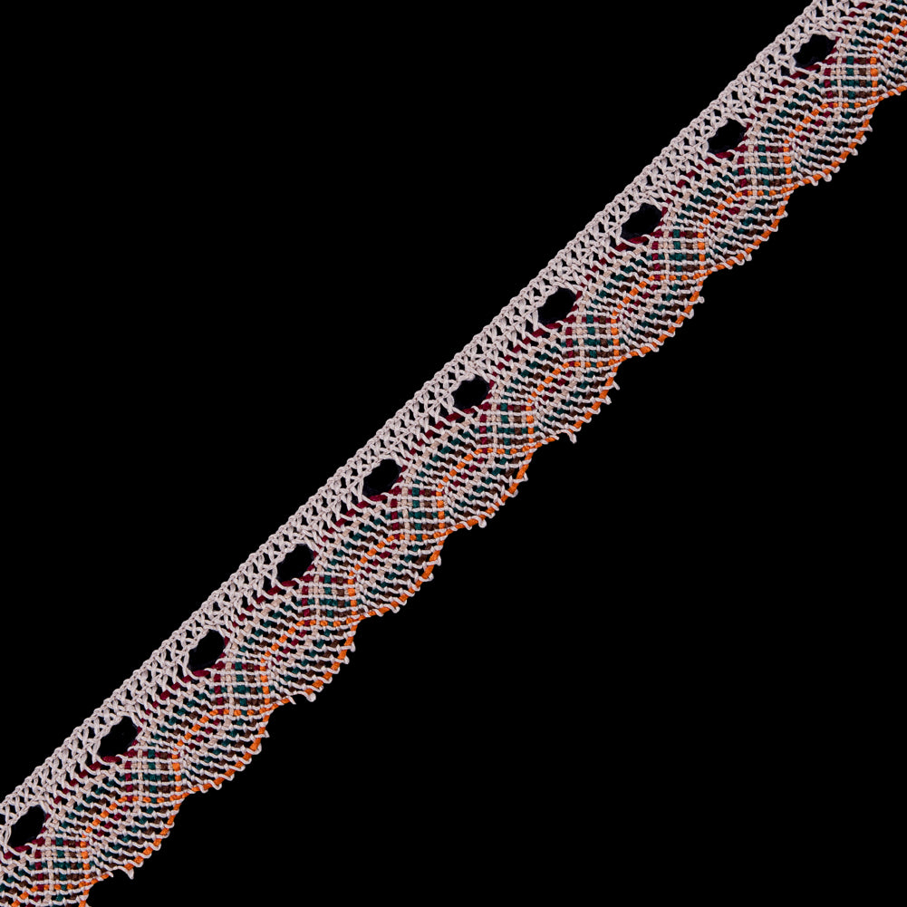 Beige Multicolor Crochet Trim - 1