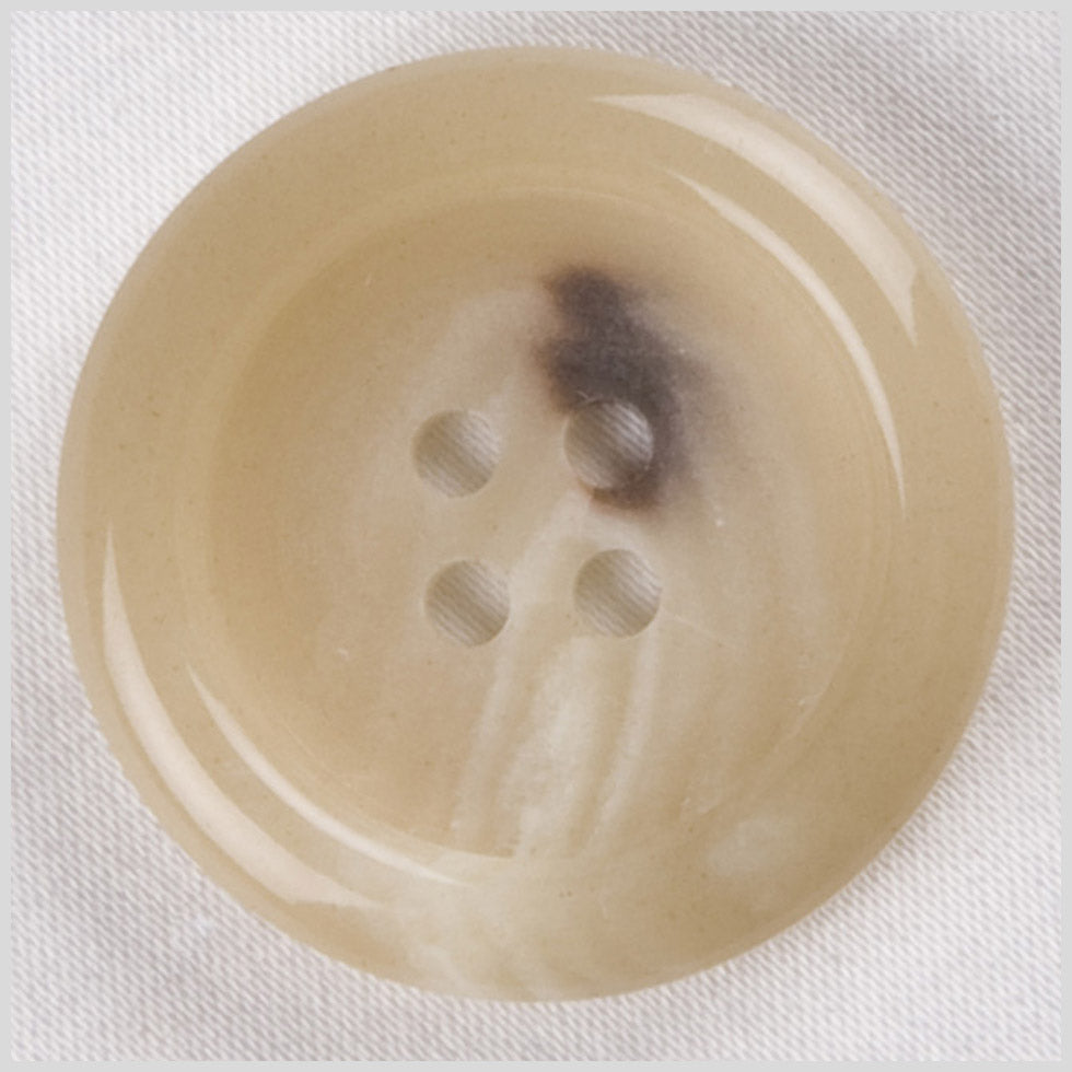 Plastic 4-Hole Button - 40L/25.5mm - Beige, Cream and Brown Streaks and Spots - Joann Fabrics