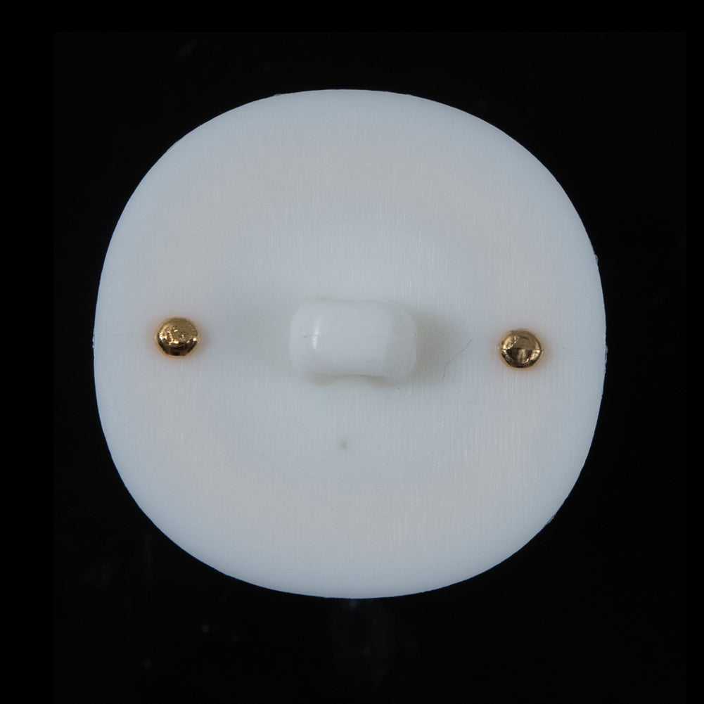 White and Gold 2-Piece Plastic Button - 48L/30.5mm - Joann Fabrics