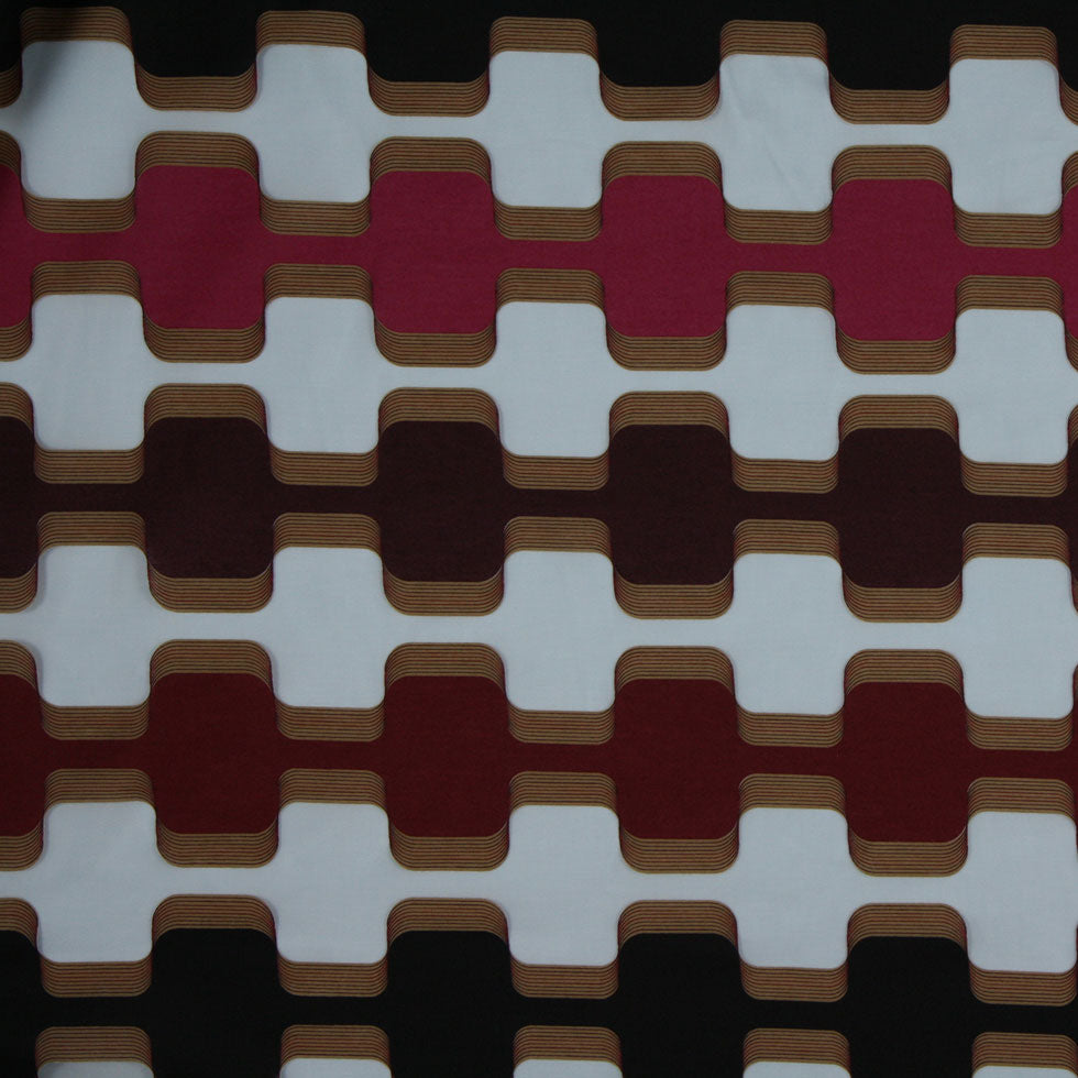 Black/Fuchsia/Mystic Burgundy/Burgundy Geometric Prints - Joann Fabrics