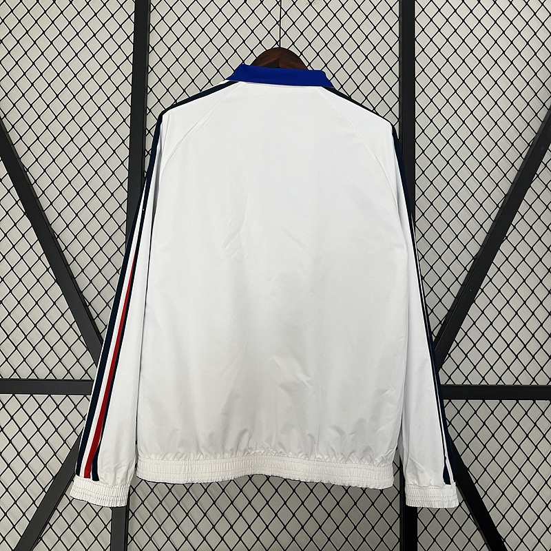2024 France  (White-Blue) Reversible Windbreaker Soccer Jersey 1:1 Thai Quality