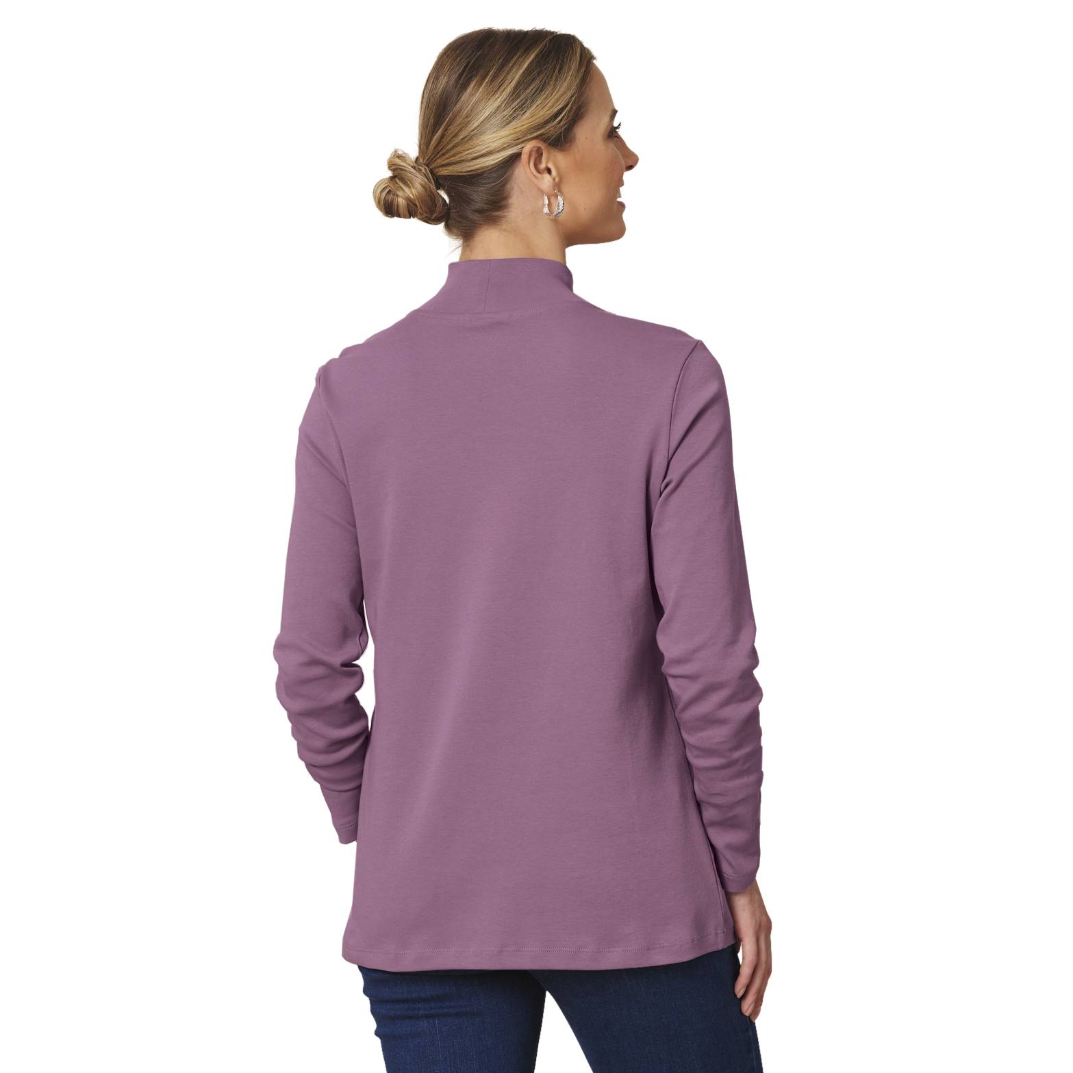 Luxuriously Soft Pima Cotton Mockneck, Long Sleeves - Northstyle Catalog