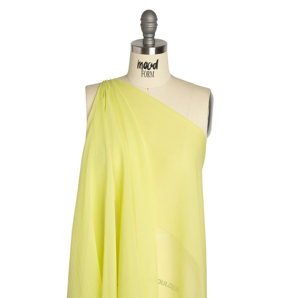 Crinkled Silk Chiffon - Sunny Lime - Premium Collection - Joann Fabrics