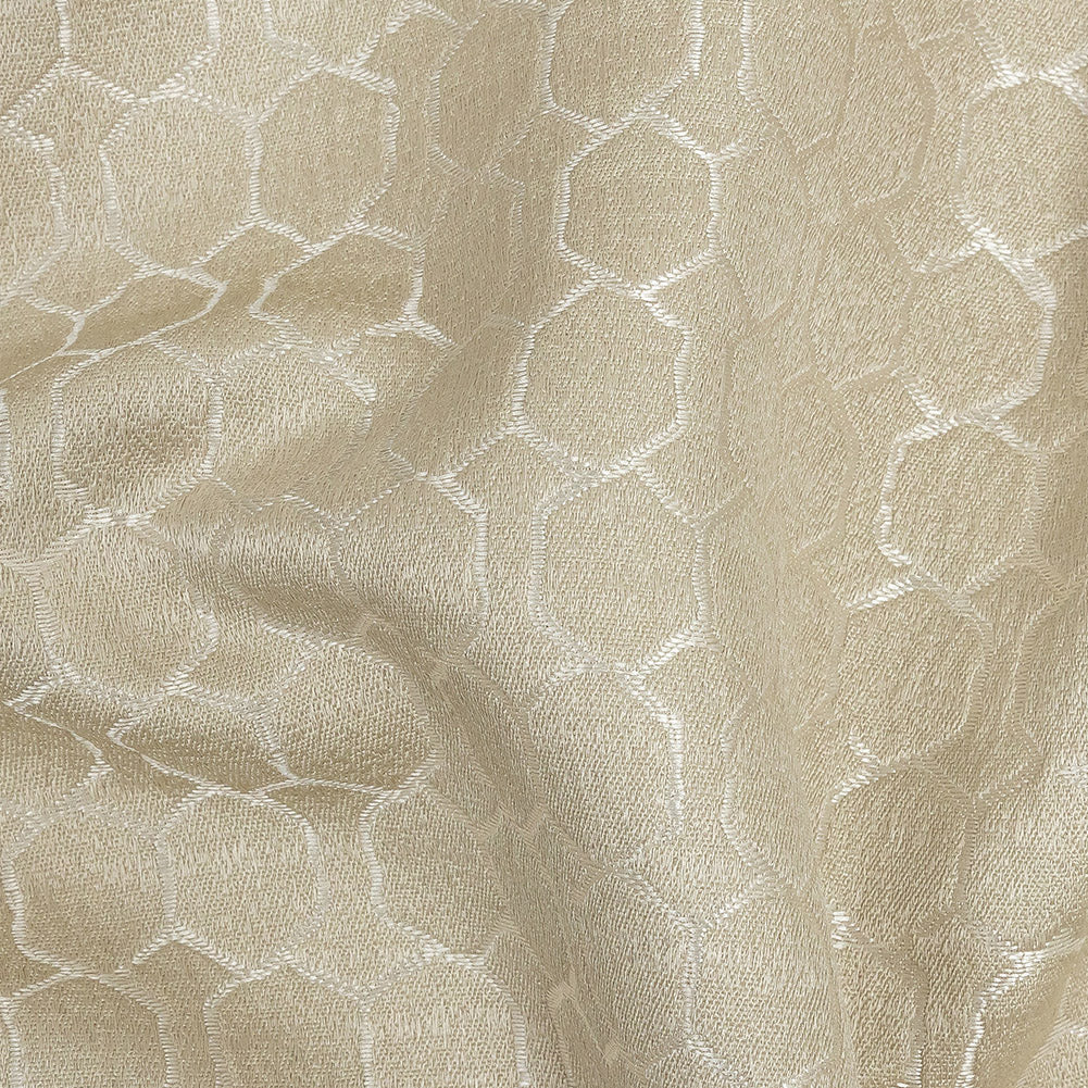 Polyester Jacquard - Champagne Honeycombs - British Imported - Joann Fabrics