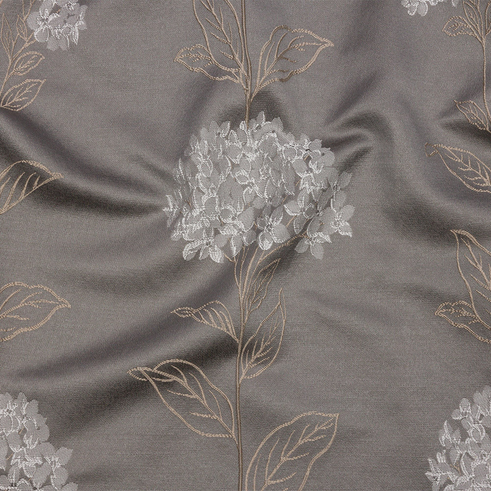 Drapery Jacquard - Shadow Hydrangea Stems - British Imported - Joann Fabrics
