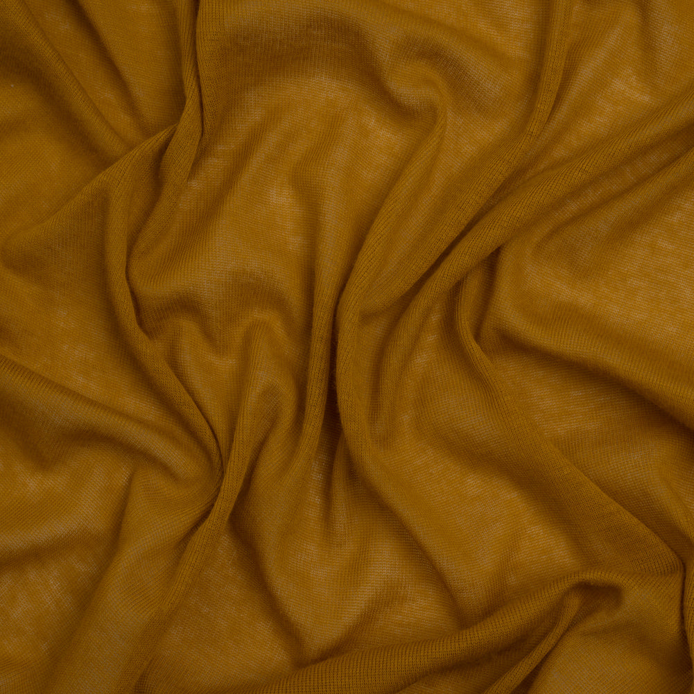 Lightweight Cotton Interlock Knit - Mustard Gold - Designer Deadstock - Joann Fabrics