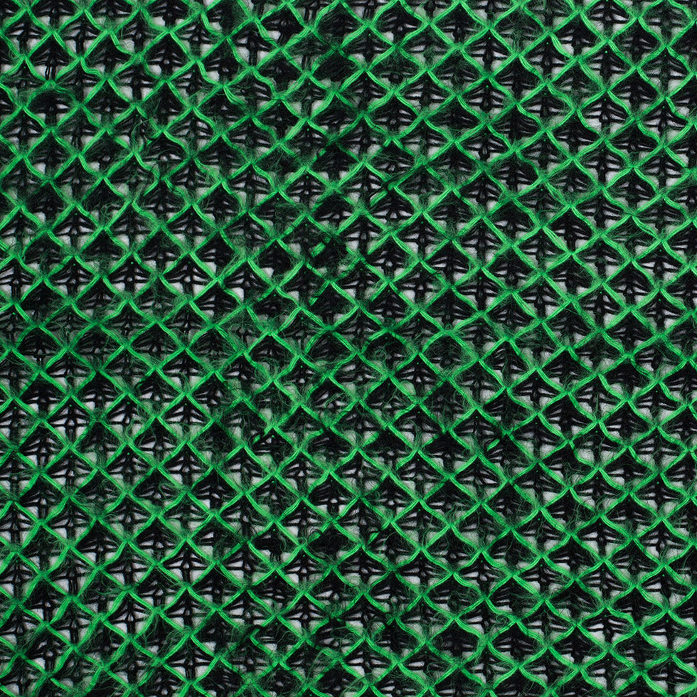 Lacey Diamonds Acrylic Knit - Black and Bright Green - Joann Fabrics
