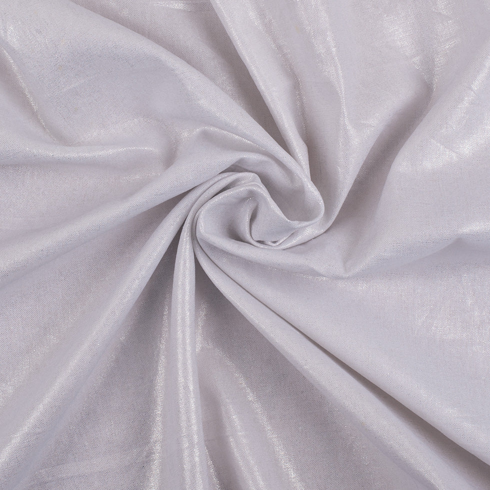 Metallic Silver and White Medium-Weight Linen Woven - Joann Fabrics