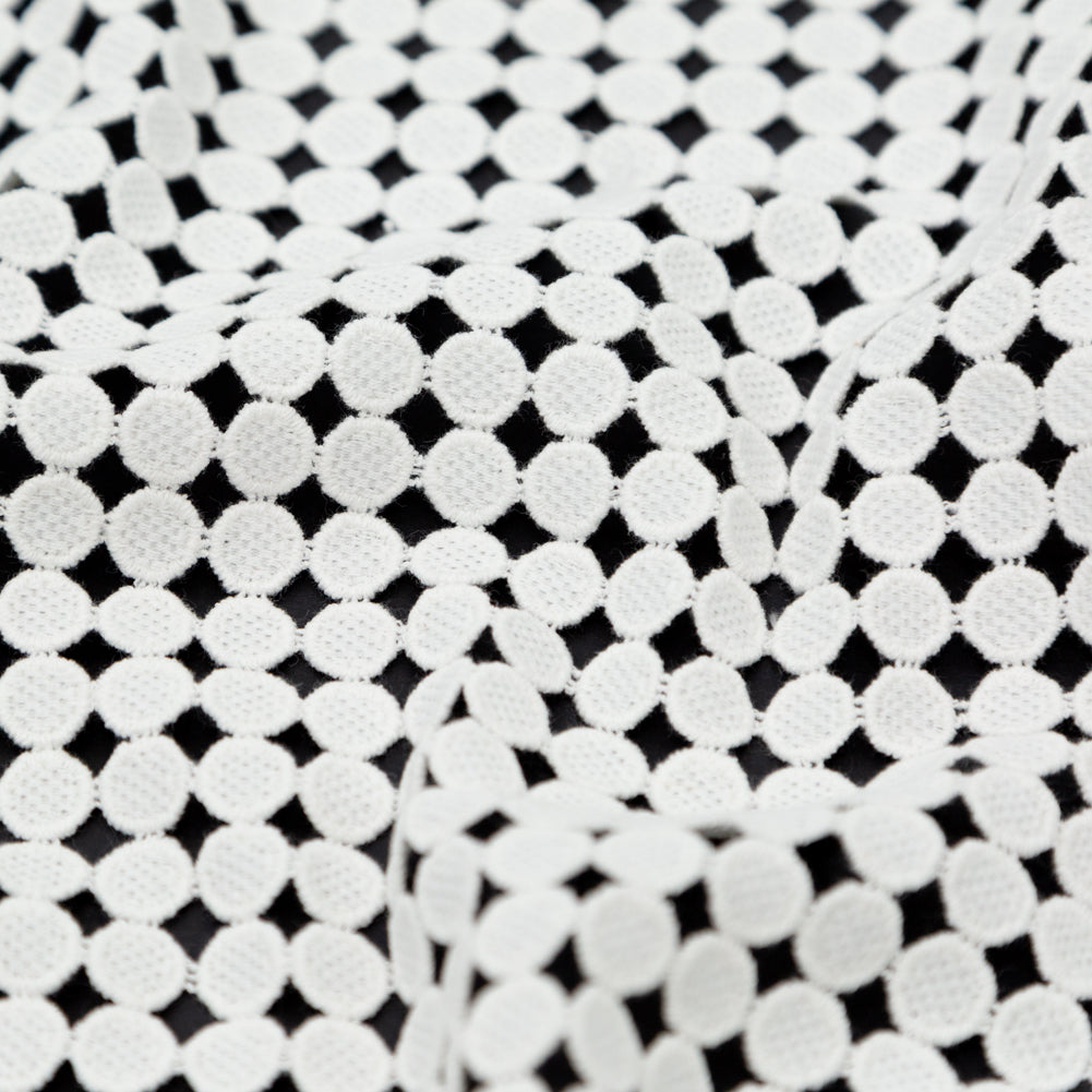 Cotton Guipure Lace - White Geometric - Joann Fabrics