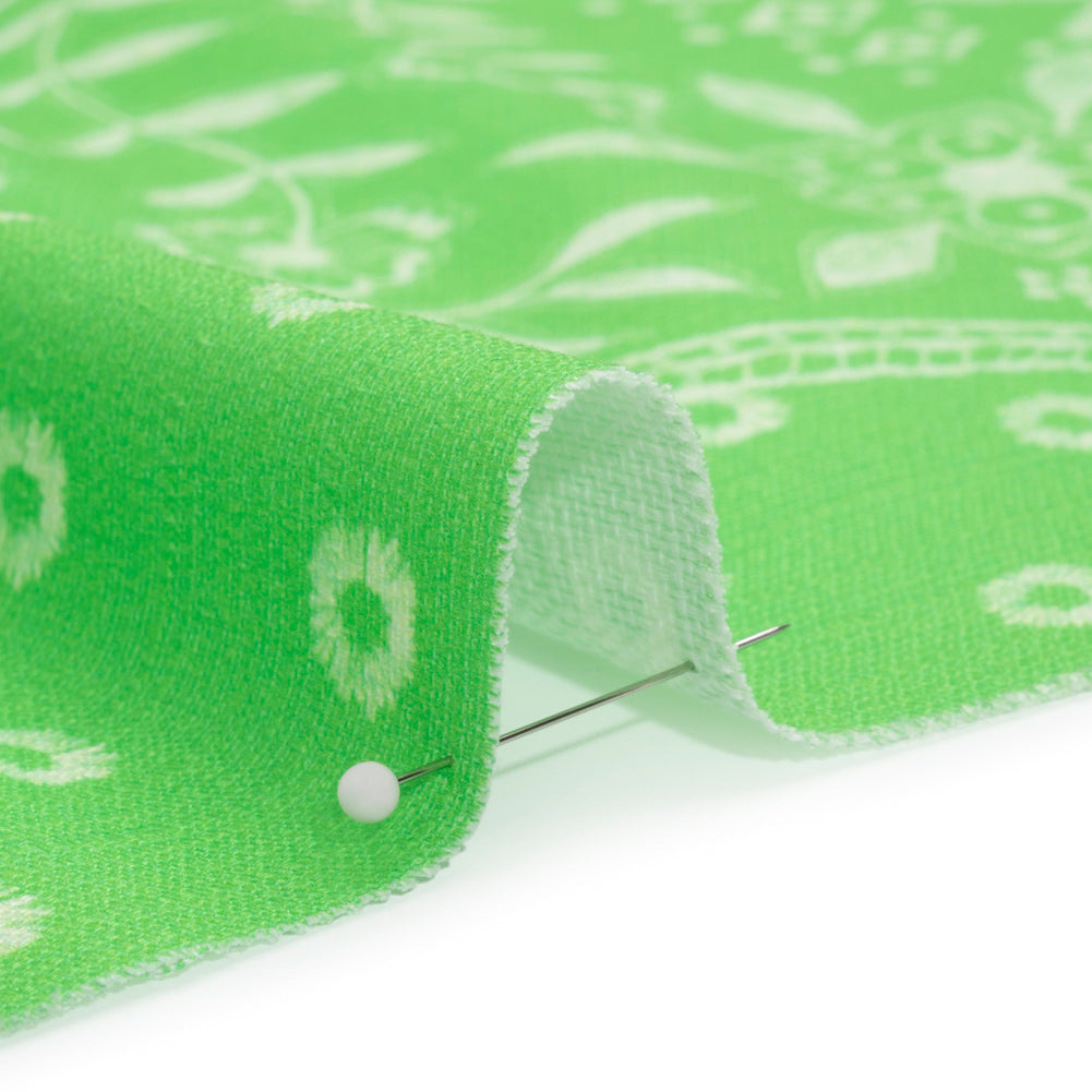 Mood Exclusive Lime Paisley Park Stretch Cotton Woven - Joann Fabrics