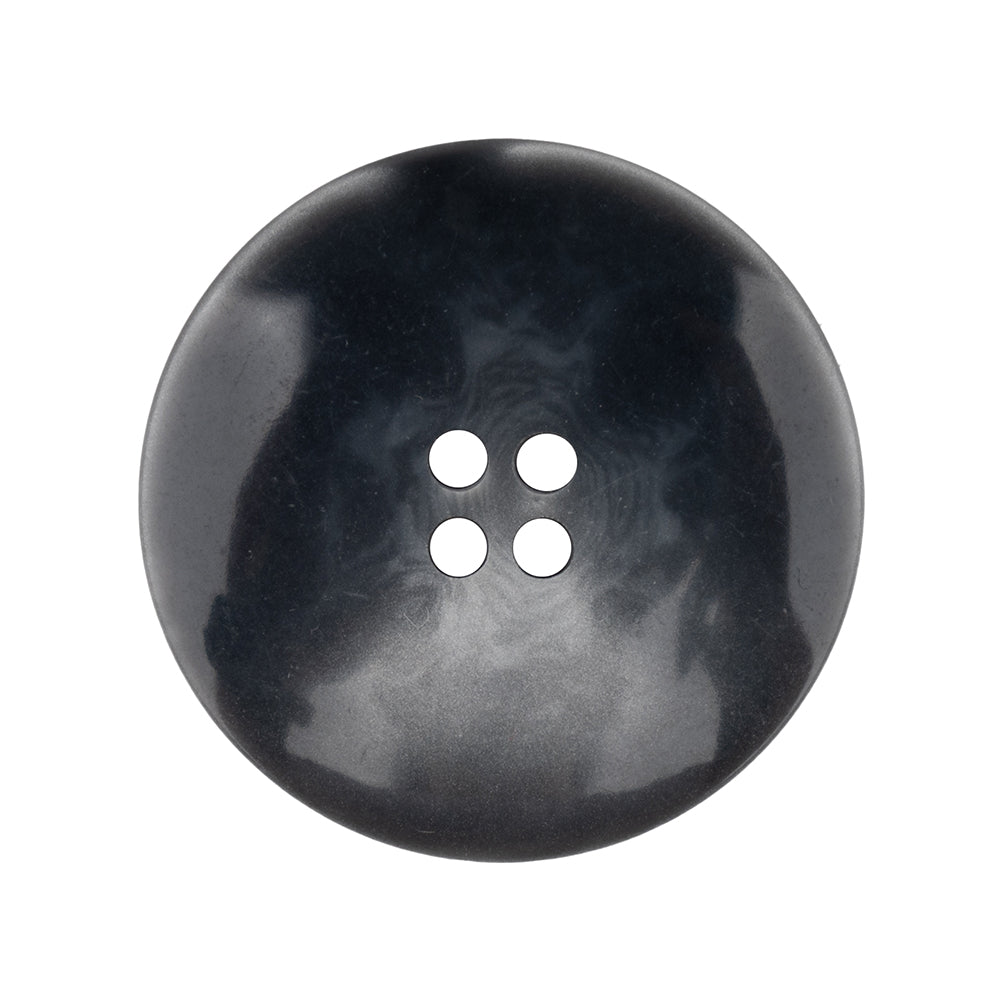 Matte Dove Gray and Shiny Midnight Narrow Rimmed 4-Hole Plastic Button - 44L/28mm - Joann Fabrics