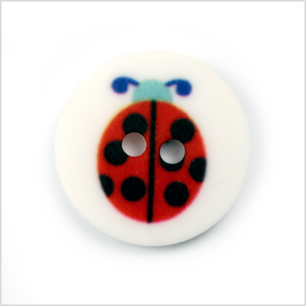 White Kids Ladybug Button - 24L/15mm - Joann Fabrics