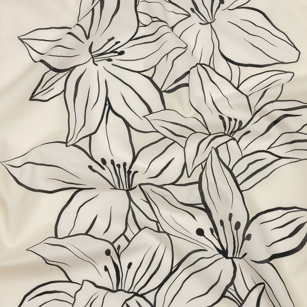 Cotton Voile - White Floral - Central Park Spring Print - Mood Exclusive Metro Collection - Joann Fabrics