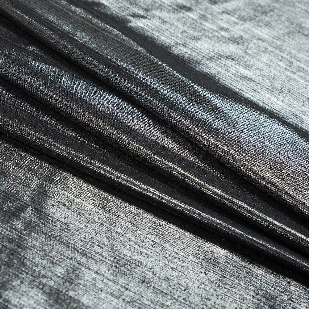 Textured All-Over Foil Knit - Metallic Silver - Lizabet Collection - Joann Fabrics
