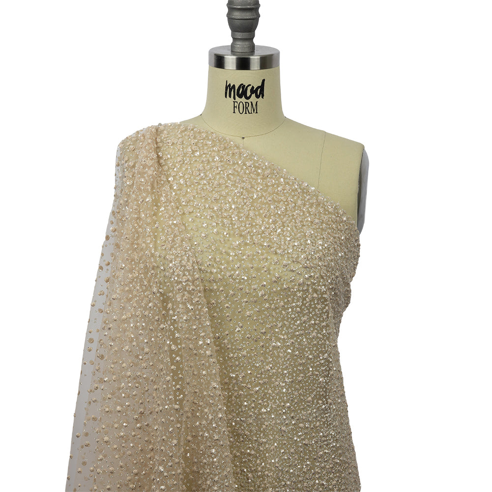 3D Glitter Tulle - Light Peach Puffy Spots Gradient - Joann Fabrics
