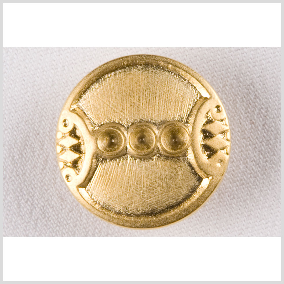Metal Shank Back Button - 44L/28mm - Bright Gold Circles and Diamonds - Joann Fabrics
