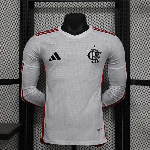 2025/2026 Long Sleeve Player Version Flamengo Away Jersey 1:1 Thai Quality
