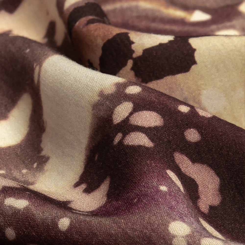 Rayon Challis - Purple Abstract Splatters - L'Amour en Feu Print - Mood Exclusive Wisteria Collection - Joann Fabrics