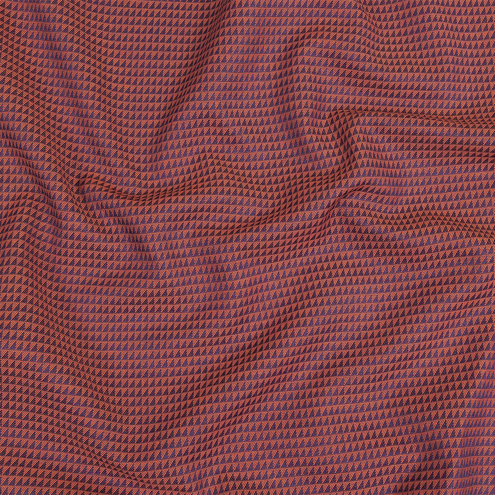 Navy and Orange Triangles Cotton and Polyester Twill - Joann Fabrics