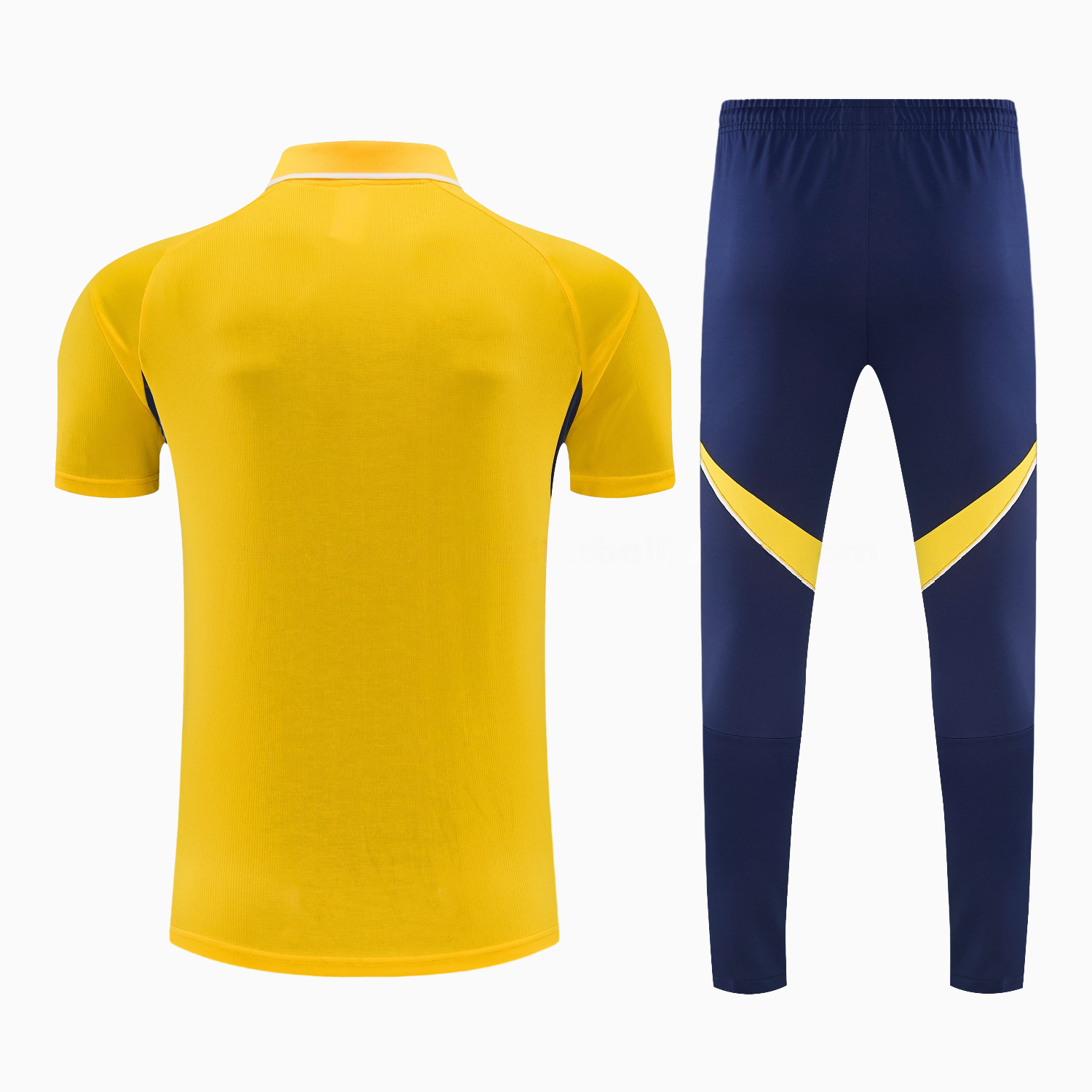 Boca Juniors 25-26 POLO Short-Sleeve Training Set - Yellow Top and Dark Blue Pants - UnitedFutballJersey