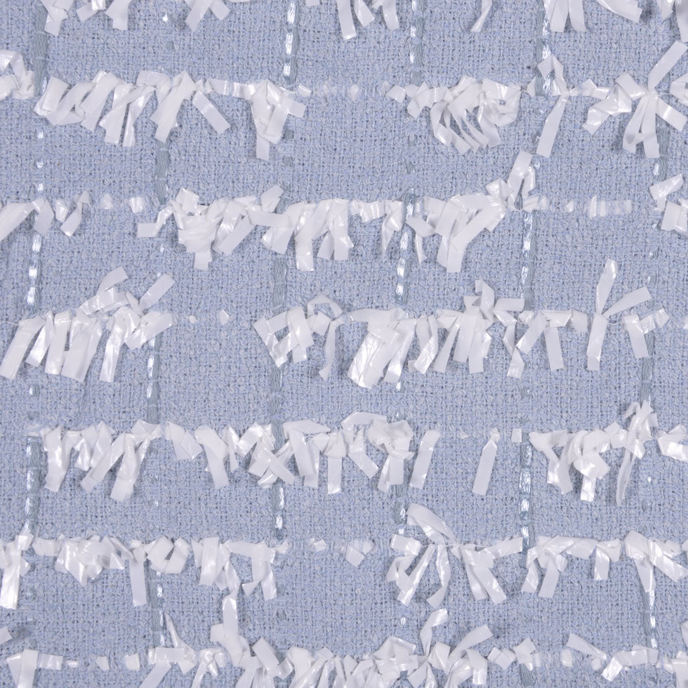 English Powder Blue Eyelash Fringe Tweed - Joann Fabrics