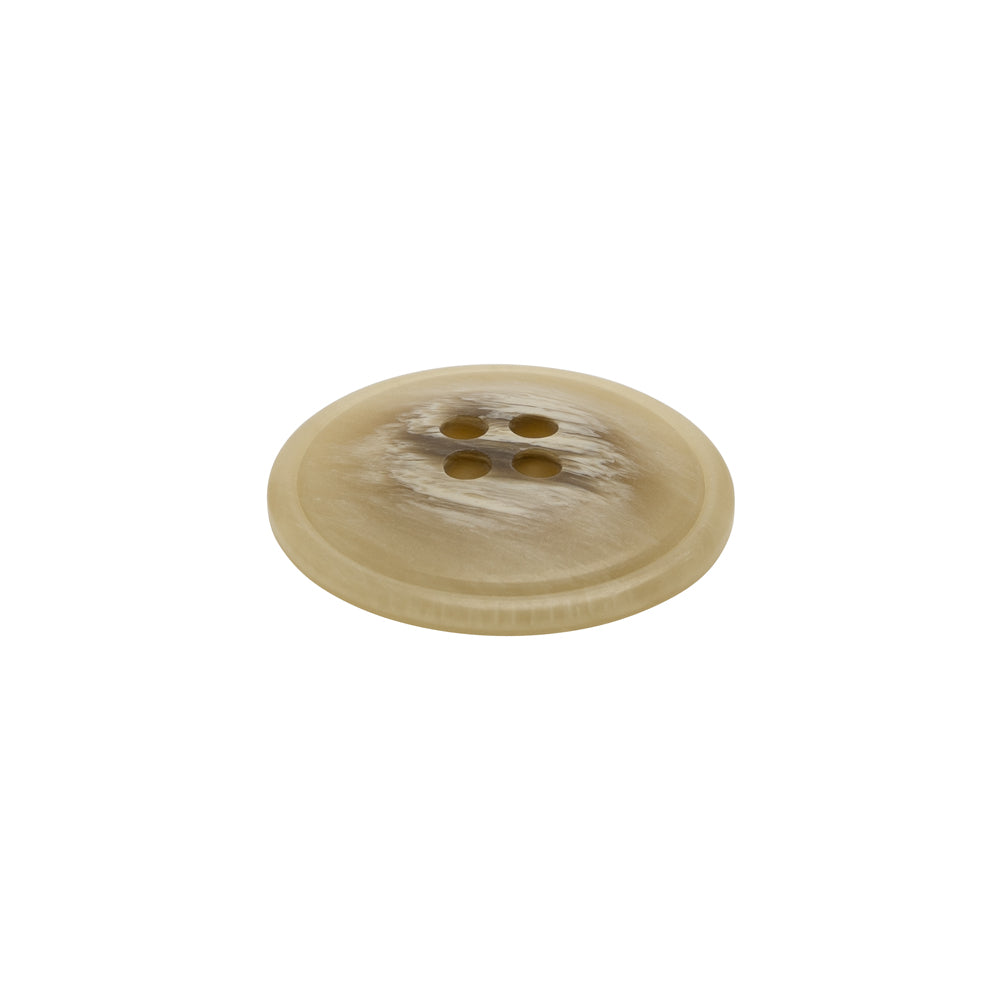 Plastic 4-Hole Button - 32L/20mm - Beige and Brown Striated - Made in Italy - Joann Fabrics