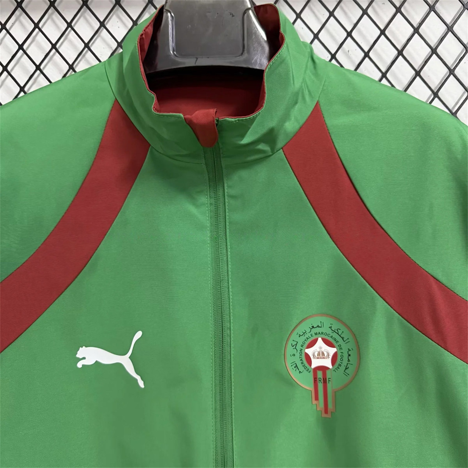 Morocco 2026 Pre-Match Double Sided Reversible Windbreaker - Red - UnitedFutballJersey