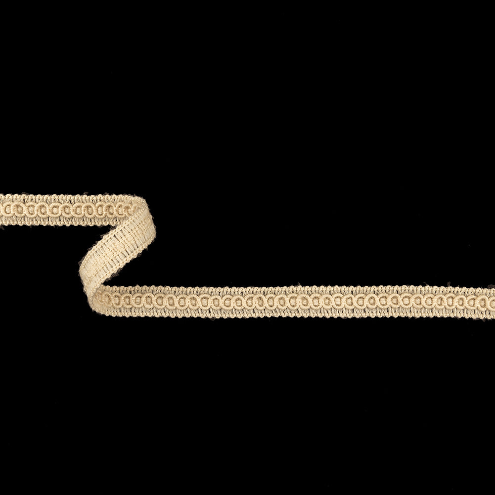 Bleached Sand Wool Braided Trim - 0.5