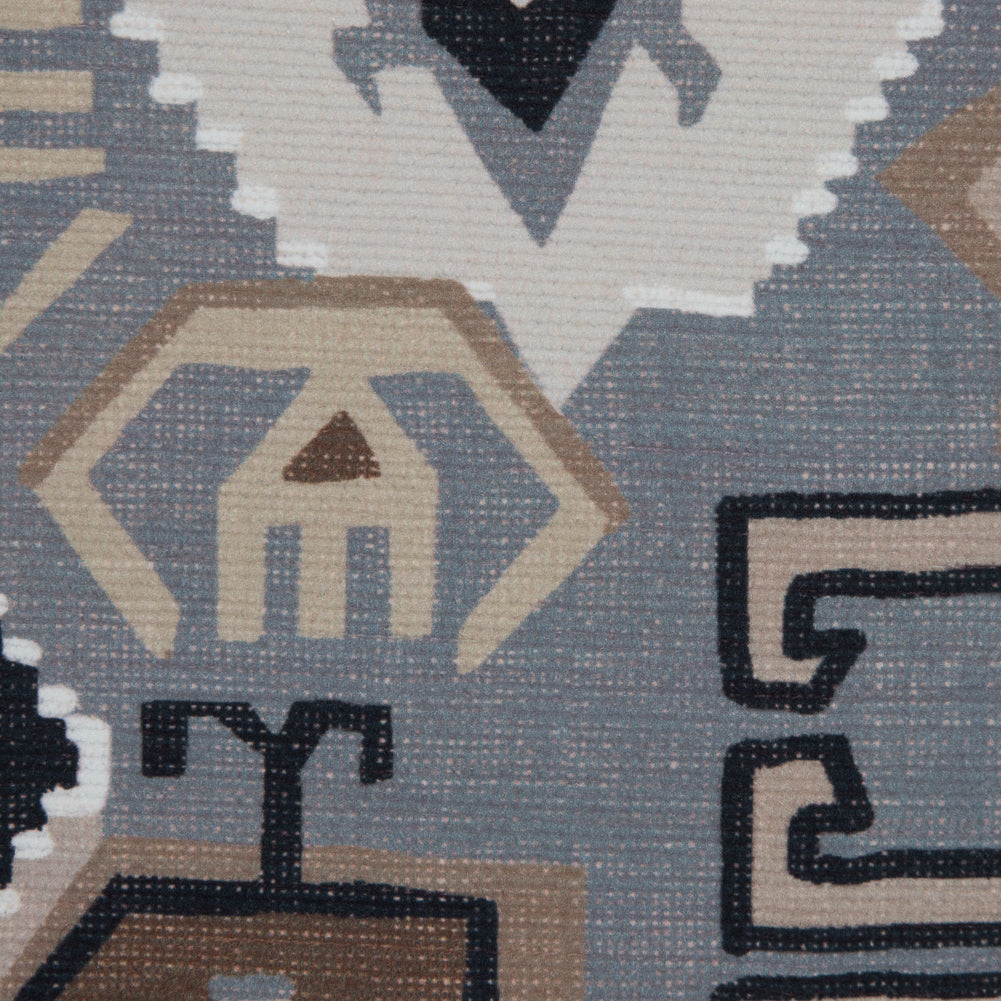 Beige and Gray Aztec Printed Brushed Canvas - Joann Fabrics