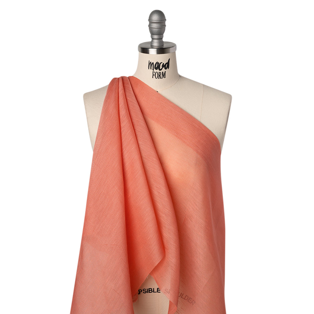 Linen and Silk Scrim - Guava Pink - Famous Australian Designer Deadstock - Joann Fabrics