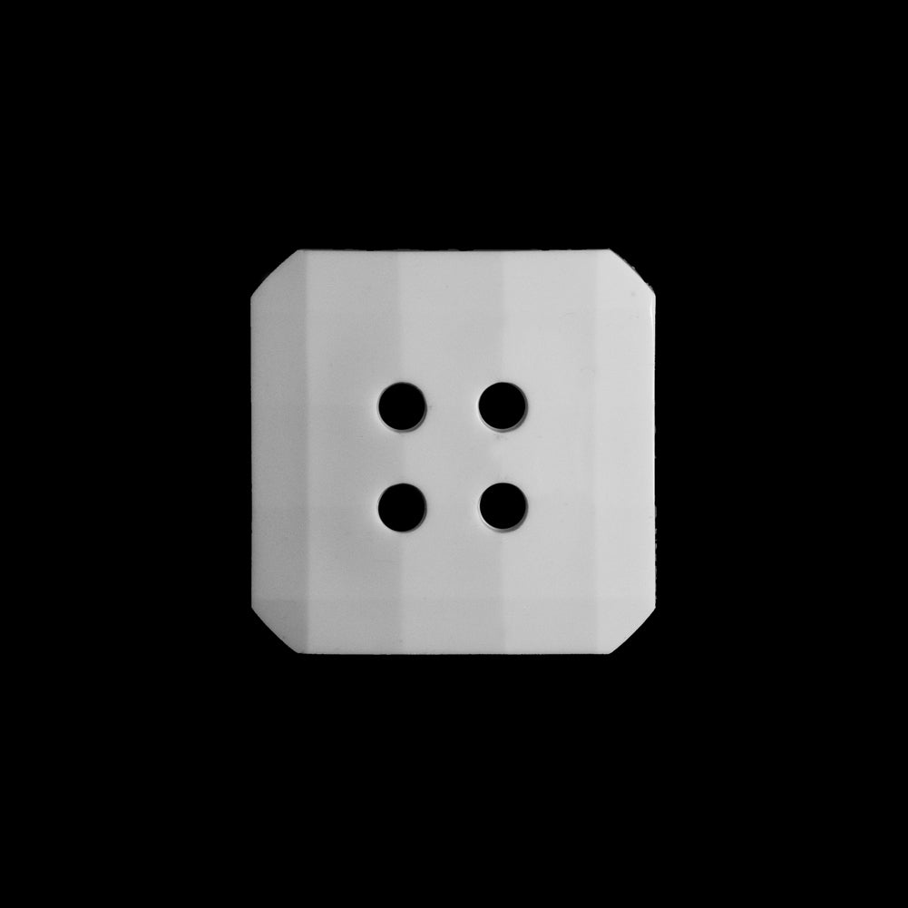 White Square Bevel Cut Button - 32L/20mm - Joann Fabrics