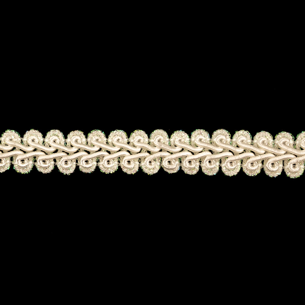 Almond Milk and Iridescent Gimp Braided Trim - 0.5